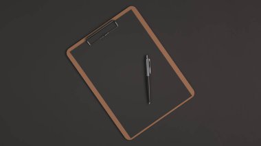 Siyah kağıt ve kalem ile ahşap Pano