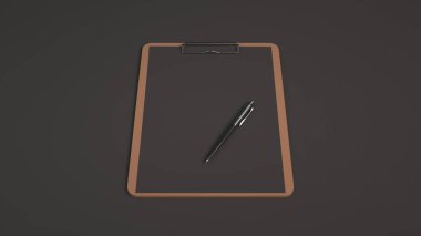 Siyah kağıt ve kalem ile ahşap Pano