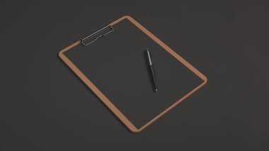 Siyah kağıt ve kalem ile ahşap Pano