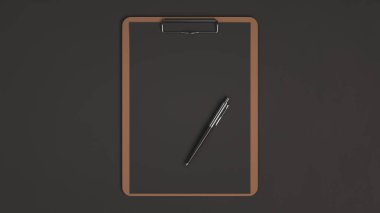 Siyah kağıt ve kalem ile ahşap Pano