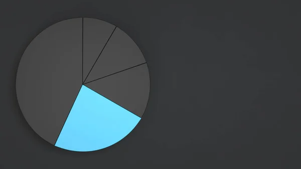 배경에 파란색 차트입니다 Infographic 이랑입니다 렌더링 — 스톡 사진