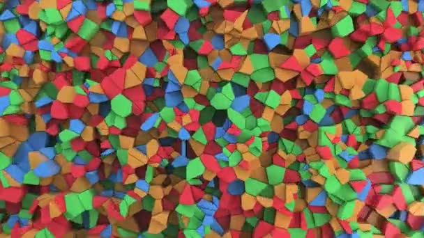 五颜六色的移动裂隙表面 抽象动态3D 渲染动画 — 图库视频影像