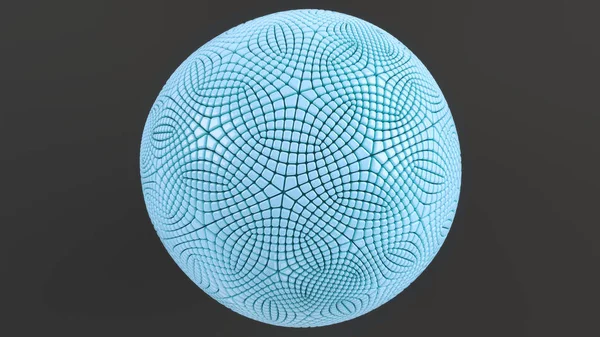 Abstract Background Blue Sphere Black Surface Render Illustration — Stock Photo, Image