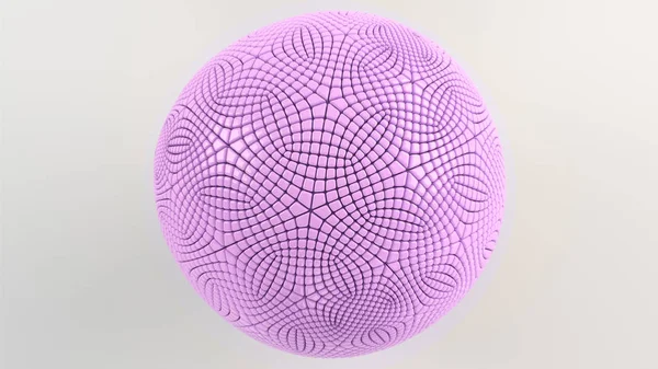 Abstract background with purple sphere on the white surface. 3D render illustration