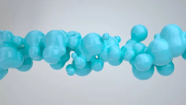 Abstrakt Blå Bubbla Från Spherecial Former Vit Bakgrund Rendering Illustration — Stockfoto