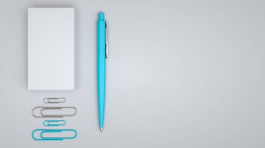 Kartvizitler, ataç ve kalem