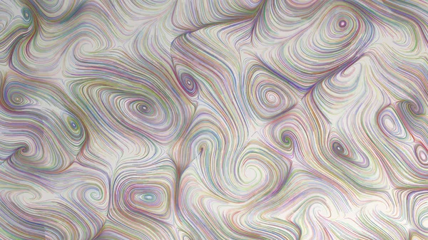 Vlotte Curles Van Kleurrijke Strings Witte Achtergrond Abstracte Geometrische Achtergrond — Stockfoto