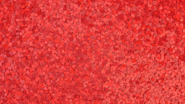 赤いハートの背景 バレンタインの日 レンダリング図 — ストック写真