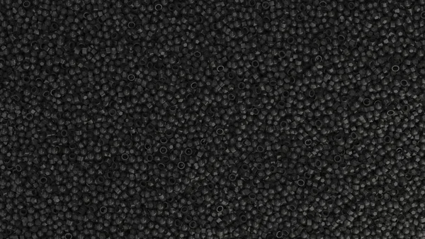 Pile of black primitives. Abstract geometric background. 3D rendering illustration