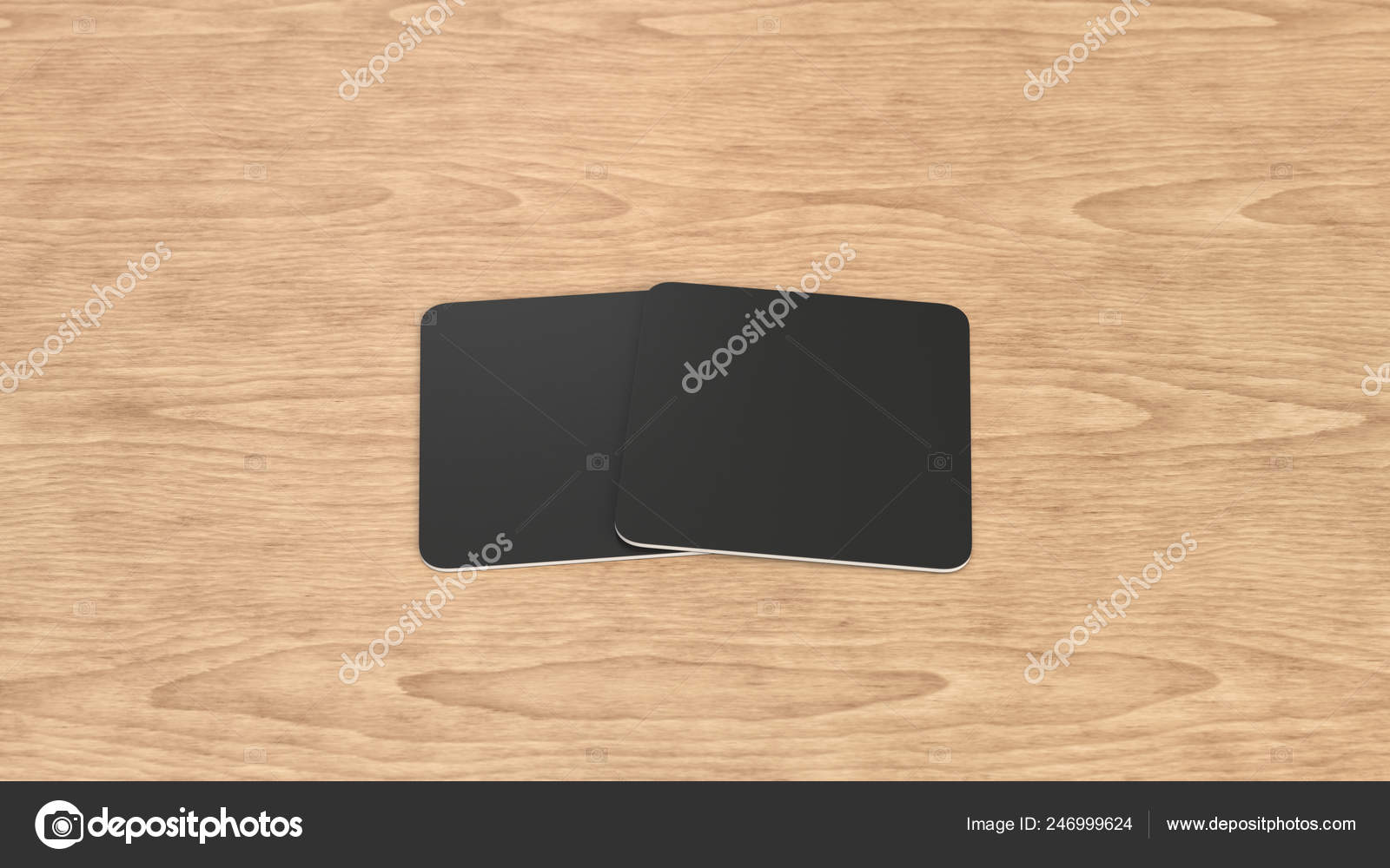 Download Mockup Blank Black Square Beer Coasters Wooden Background Branding Template Stock Photo C Ezebolov 246999624 PSD Mockup Templates