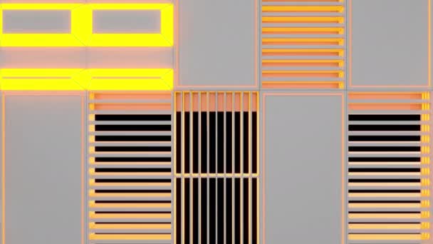 Fond Technologique Industriel Futuriste Fabriqué Partir Grilles Avec Des Lignes — Video