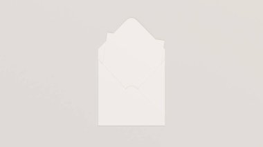 Mockup kare zarf içinde tebrik kartı