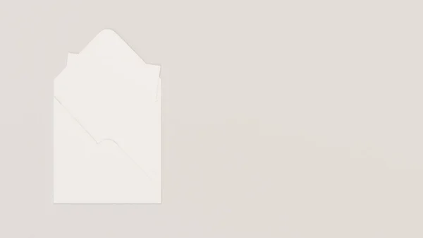 Mockup van wenskaart in vierkante envelop — Stockfoto
