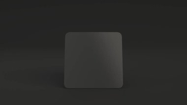 Boş siyah kare bira bardak mockup