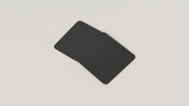 Boş siyah kare bira bardak mockup