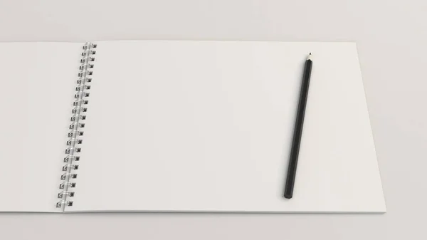 Desenho álbum com lápis — Fotografia de Stock