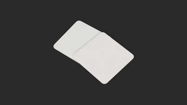 Макет порожніх білих квадратних пивних підставок — стокове фото