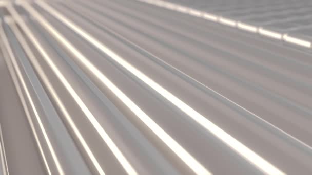 Fond technologique ou industriel futuriste fabriqué à partir de grilles avec des lignes et des éléments lumineux. Contexte abstrait. Animation de rendu 3D .