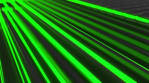 빛나는 라인압출모양으로 어두운 미래지향적 애니메이션 루프입니다 렌더링 애니메이션 — 비디오
