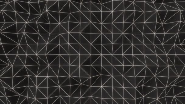 Abstract Animated Background Made Polygonal Shape Dark Low Poly Displaced — Stock Video