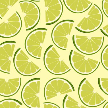 Canlı, pürüzsüz limon dilimleri. Pastel arka planda taze yeşil tonlarda resmedilmiş. Yaz temaları ve tropikal kavramlar için mükemmel..