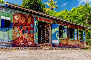 Barbados, 11 Ekim 2010: Güzel, renkli ada mülkü