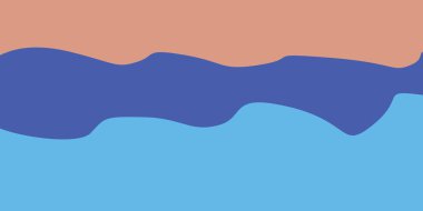 Üst üste binen dalga şekillerinin üç parlak renkte soyut arkaplanı