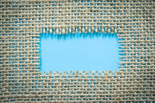 Papel Azul Tiene Fondo Hilo Algodón Puede Aplicar Producto — Foto de Stock