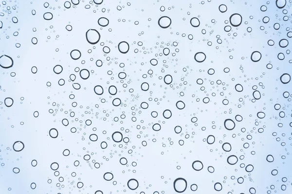 Rain Window Natural Skin Rain Natural Form Rainwater Sky Background — Stock Photo, Image