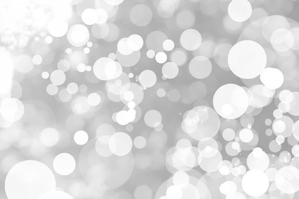 Abstract Background White Bokeh Gray Background Christmas Blurred Beautiful Shiny — Stock Photo, Image