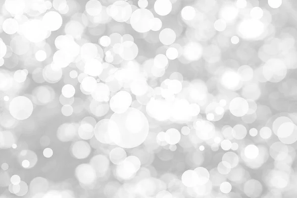 Abstrakter Hintergrund Mit Weißem Bokeh Auf Grauem Hintergrund Weihnachten Verschwommen — Stockfoto