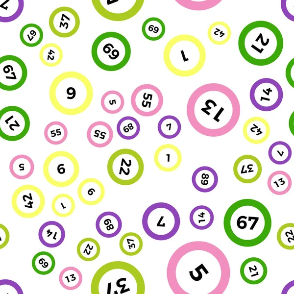 Modello di lotto senza soluzione di continuità isolato su sfondo bianco.Bingo — Vettoriale Stock