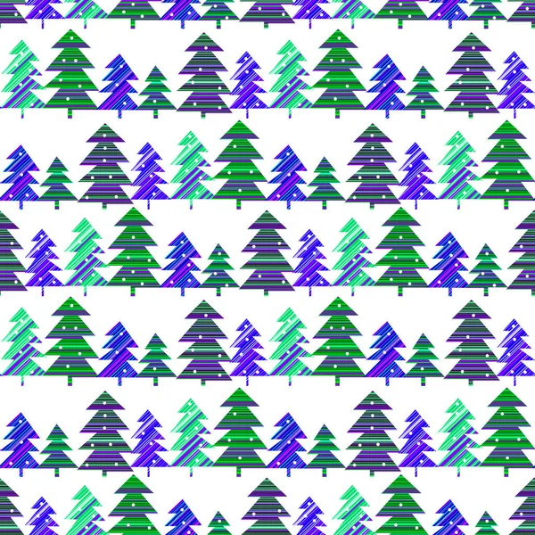 Winter seamless pattern with Christmas trees. — Stock Photo, Image
