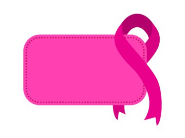 Meme kanseri ile bir çerçeve metin için bir sembolü olarak şerit.