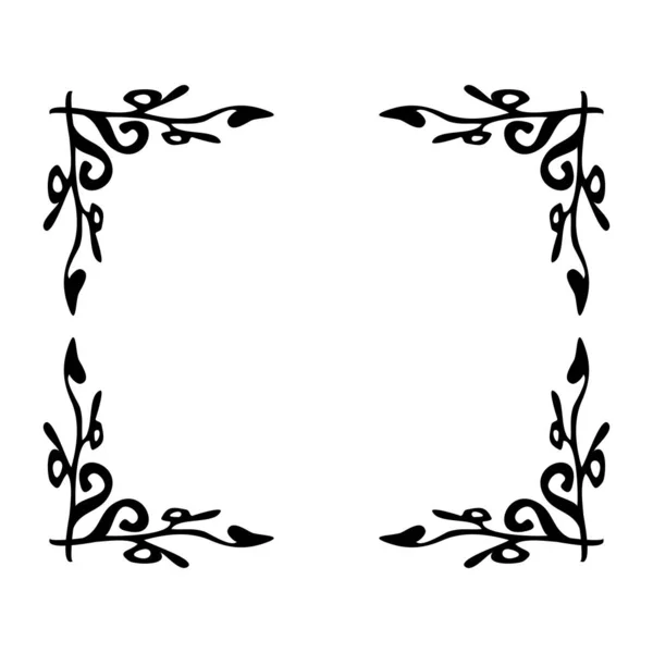 Moldura preta e branca decorativa para o seu design. Ilustração vetorial —  Vetores de Stock