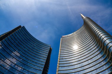 Milan, İtalya - 24 Mayıs 2018: Torre Unicredit 