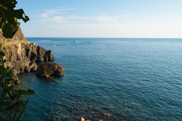 Costa Del Mar Día Verano Cinque Terre Italia — Foto de Stock