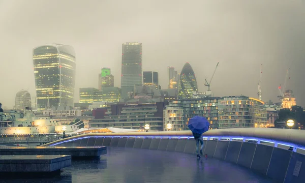 Skyline Rainy Day London England — Stock Photo, Image