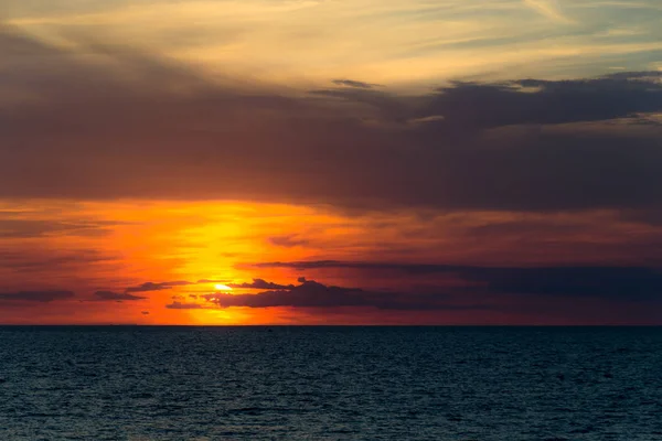 Sunset over the sea in southern Italy a Gallipoli, Italy.