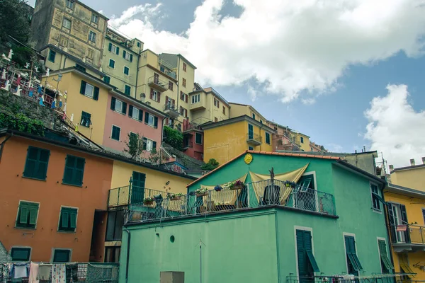 Μαναρόλα Ιταλία Απριλίου 2016 Σπίτια Στην Πόλη Μαναρόλα Είναι Ένα — Φωτογραφία Αρχείου