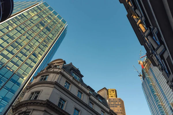 Лондон Великобритания Января 2019 Года Skyscrapers Лондонском Сити Смесь Старой — стоковое фото