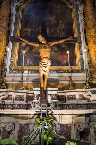 Nápoles Italia Febrero 2016 Dentro Iglesia Gesu Nuovo Ciudad Nápoles — Foto de Stock