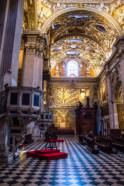 Bergamo Itália Março 2016 Interior Igreja Santa Maria Maggiore Bergamo — Fotografia de Stock
