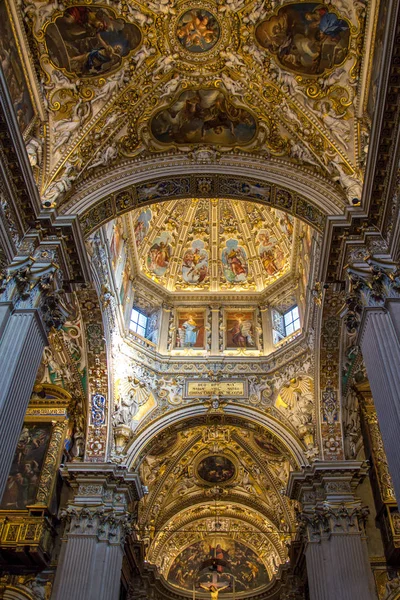 Bergamo Italië Maart 2016 Interieur Van Kerk Santa Maria Maggiore — Stockfoto