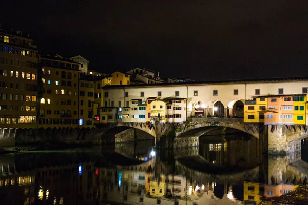 Florencia Italia Diciembre 2014 Puente Medieval Ponte Vecchio Puente Viejo — Foto de Stock