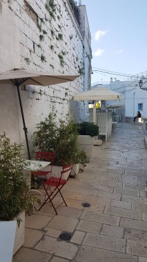 İtalya 'nın eski Ostuni kasabası..