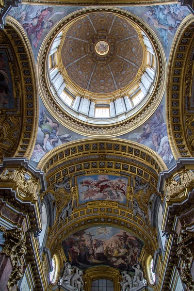 Inside in the Church Chiesa di San Carlo al Corso in Rome, Italy