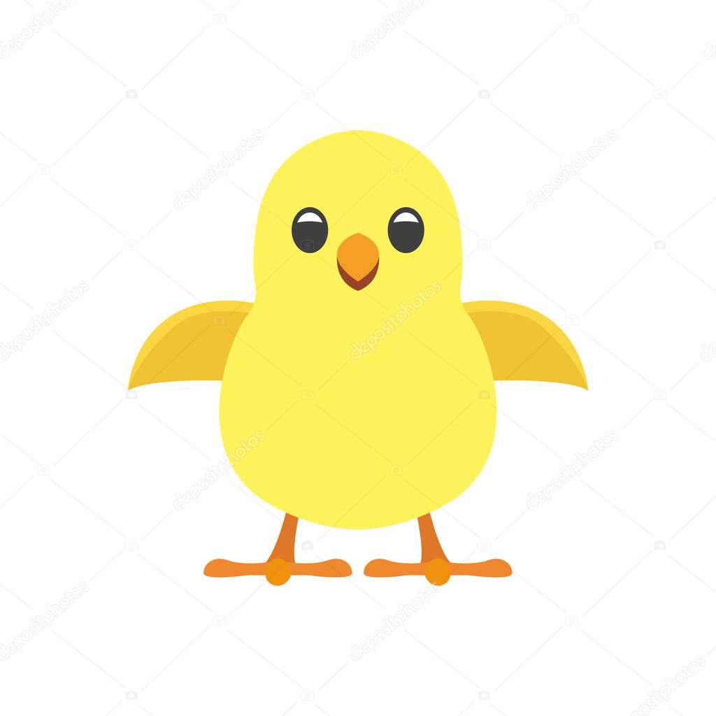 Baby chick easter chicken animal bird emoji symbol sign icon vector illustration isolated flat