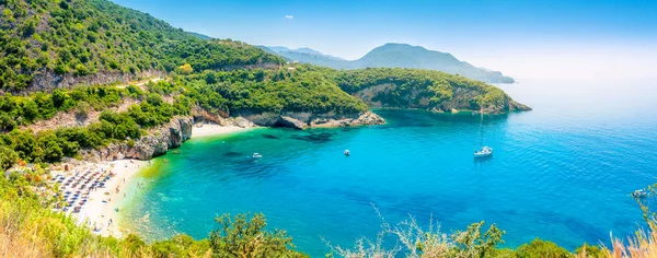 Plaj Rahat Bir Koyda Amalfitan Talya Kıyılarında Campania Talya — Stok fotoğraf