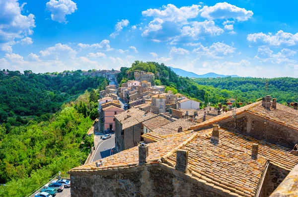 Panorama Beautiful Medieval Town Bomarzo Italy Europe — Stock Photo, Image